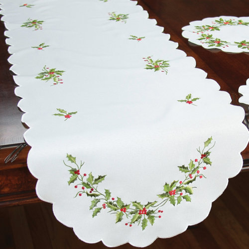 The Holiday Aisle® Samford Embroidered Table Runner & Reviews Wayfair